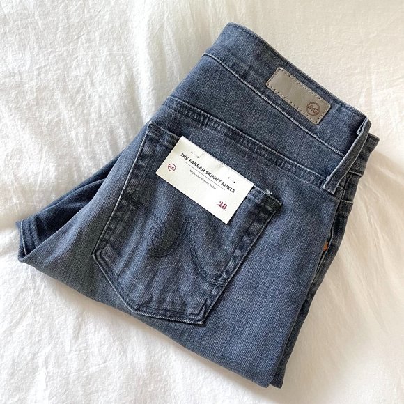 *NWT* Ag Adriano Goldschmied Jeans "The Farrah Skinny Ankle" in Grey Pearl Sz 28 - Picture 3 of 12